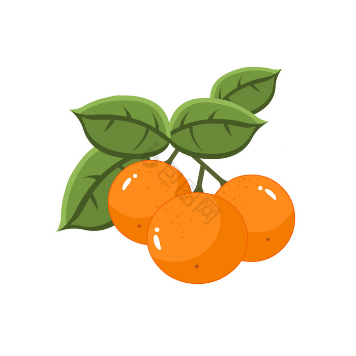秋收水果桔子元素助农动图GIF