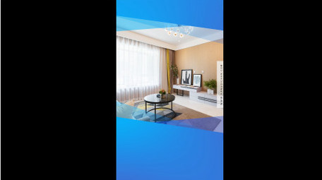 蓝色房地产图文短视频AE模板