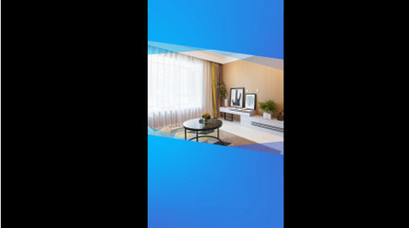 蓝色房地产图文短视频AE模板