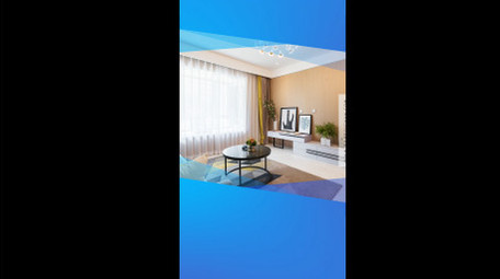 蓝色房地产图文短视频AE模板