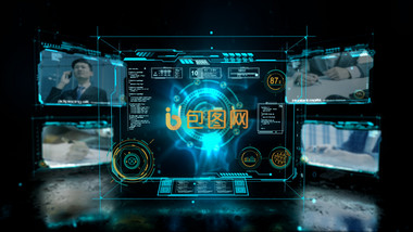 科技<strong>商务</strong>图片头AE模板