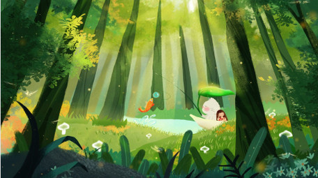 创意卡通梦幻通话背景视频