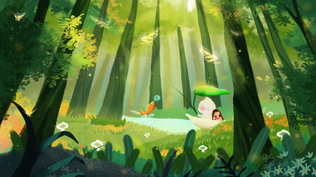 创意卡通梦幻通话背景视频