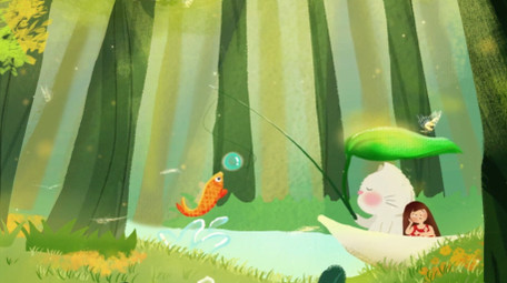 创意卡通梦幻通话背景视频