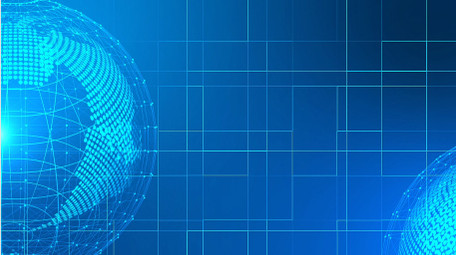 蓝色玻璃商务背景视频AE模板