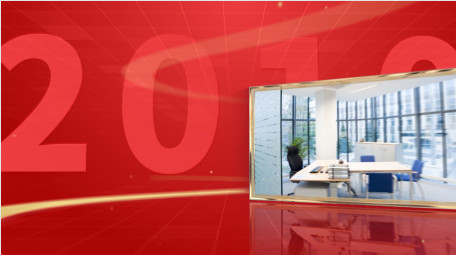 简洁大气红色企业大事记<strong>图文</strong>宣传