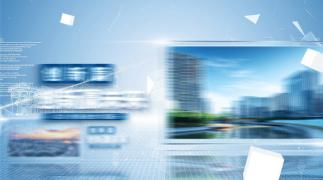 简约大气商务科技企业图文开场