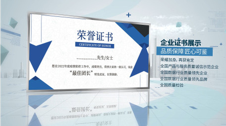 简洁时尚荣誉证书展示ae模板