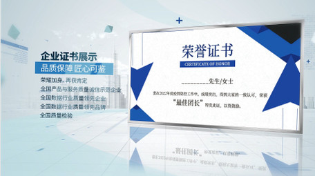 简洁时尚荣誉证书展示ae模板