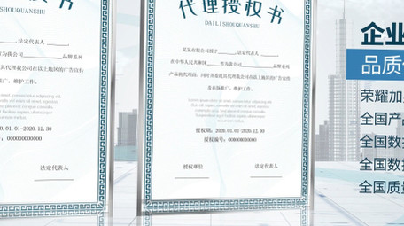 简洁时尚荣誉证书展示ae模板