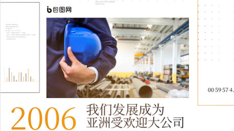 几何线条企业时间线历程AE模板