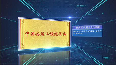 震撼科技感荣誉证书模版展示