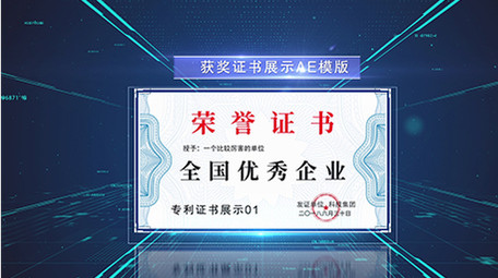 震撼科技感荣誉证书模版展示