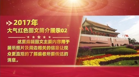 大气红色党政图文简介展示宣传