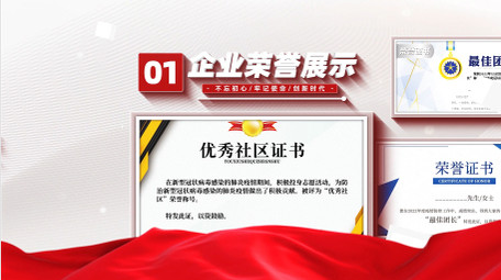 大气企业荣誉证书展示AE模板