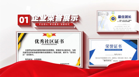 大气企业荣誉证书展示AE模板