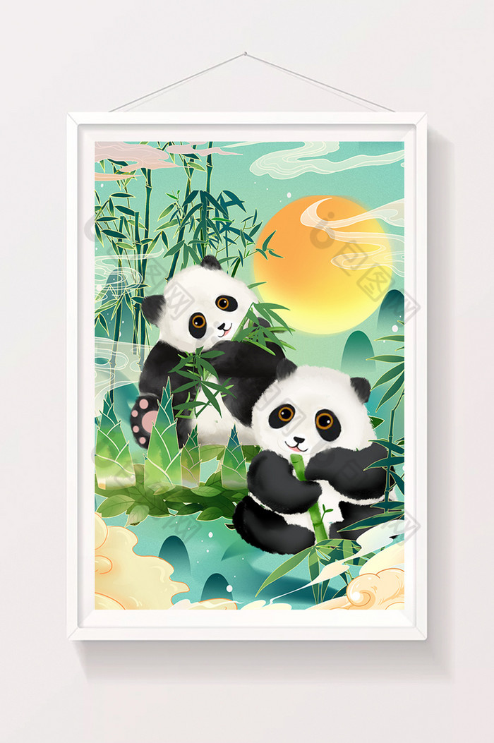 熊猫节插画图片图片