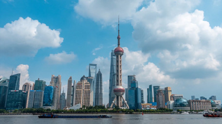 城市震撼上海陆家嘴黄浦江延时