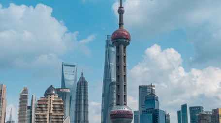 城市震撼上海陆家嘴黄浦江延时