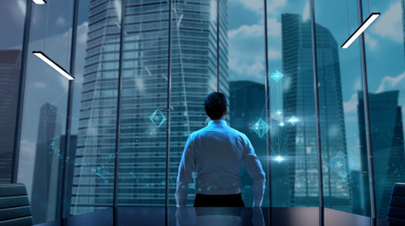 商务人士AI全息投影视频素材