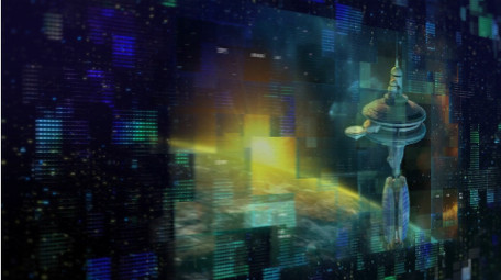 闪烁晶格空间科技图文AE模板