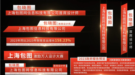 大气简洁光效党政字幕条