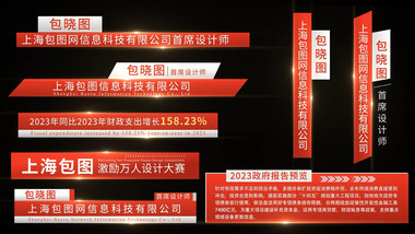 大气简洁光效党政字幕条