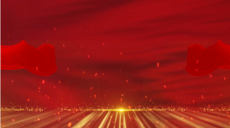 简洁党政红绸背景视频模板