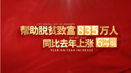 红色党政数据图表字幕