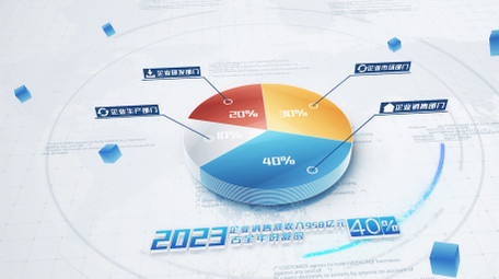 简洁企业空间数据图表AE模板