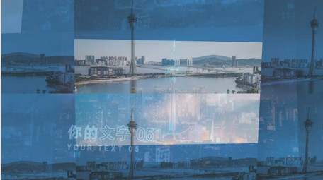 色彩简洁时尚图文展示PR模板