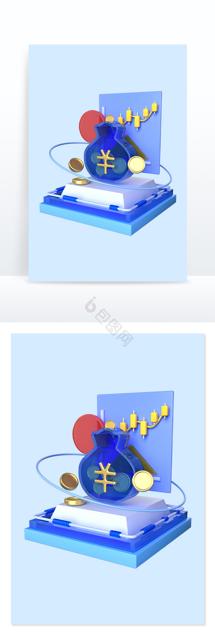 3d立体股市金融投资玻璃风收益