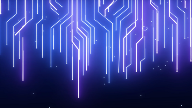 蓝色科技粒子动态展示4k视频