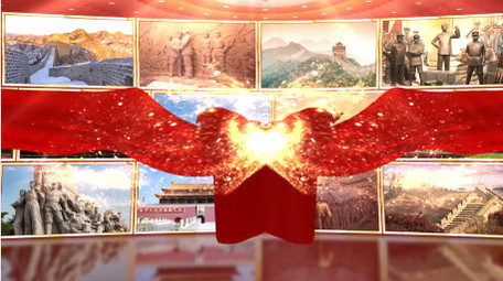 大气国庆党政图文片头PR模板