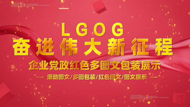 党政企业红色多图文包装展示