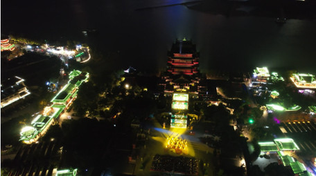 城市地标江西滕王阁5A景区航拍