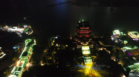 城市地标江西滕王阁5A景区航拍