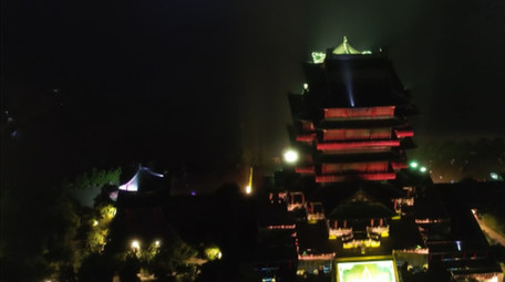 城市地标江西滕王阁5A景区航拍