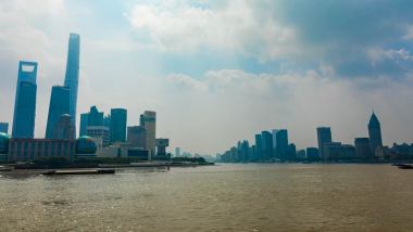 黄浦江上海中心大厦延时实拍