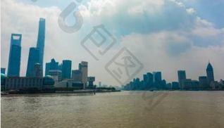 黄浦江上海中心大厦延时实拍