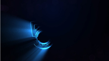 蓝色扫光LOGO动画AE模板