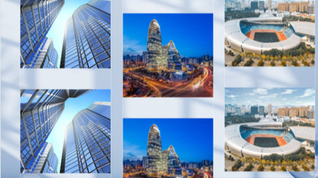 简约线条风城市宣传<strong>快闪</strong>模板