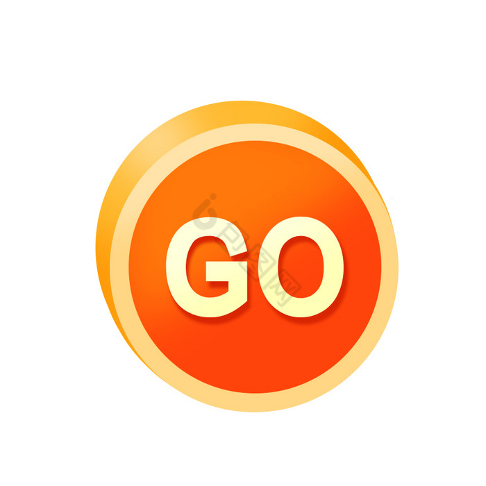 橙色按钮GO引导点击箭头GIF