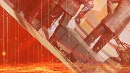 大气红金党政党建图文pr模板