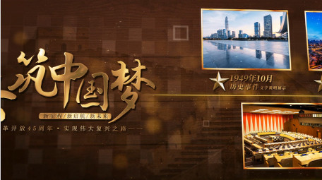 改革开放复古历史照片时间线AE