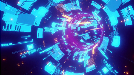 高速科幻隧道循环4k视频素材