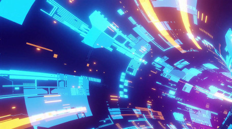 高速科幻隧道循环4k视频素材