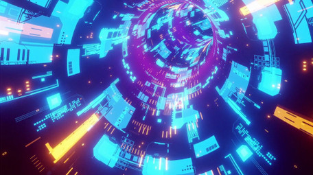 高速科幻隧道循环4k视频素材