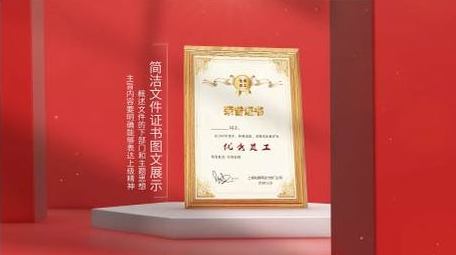 E3D立体风荣誉证书展示