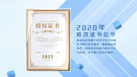 简洁企业证书图文展示PR模板